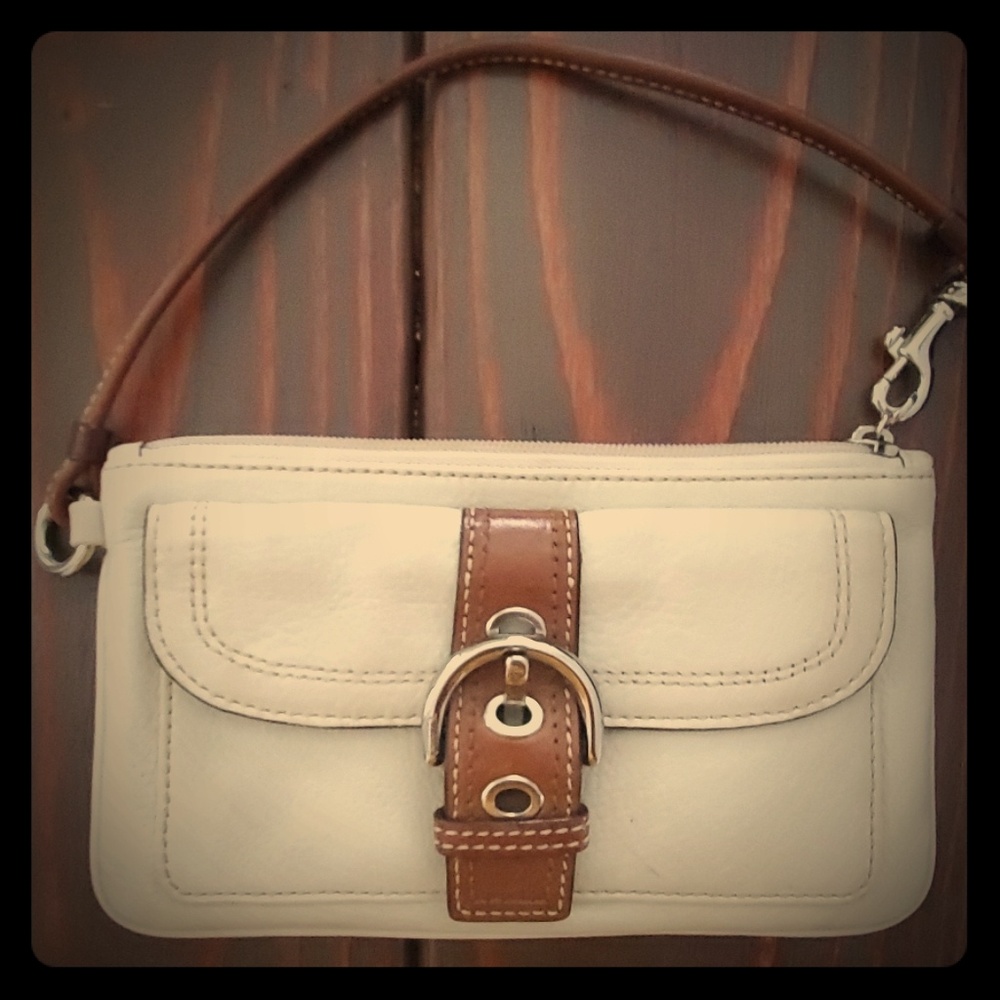 Coach leather wristlet/mini purse